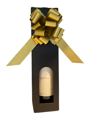 Zwarte doos + gouden strik...