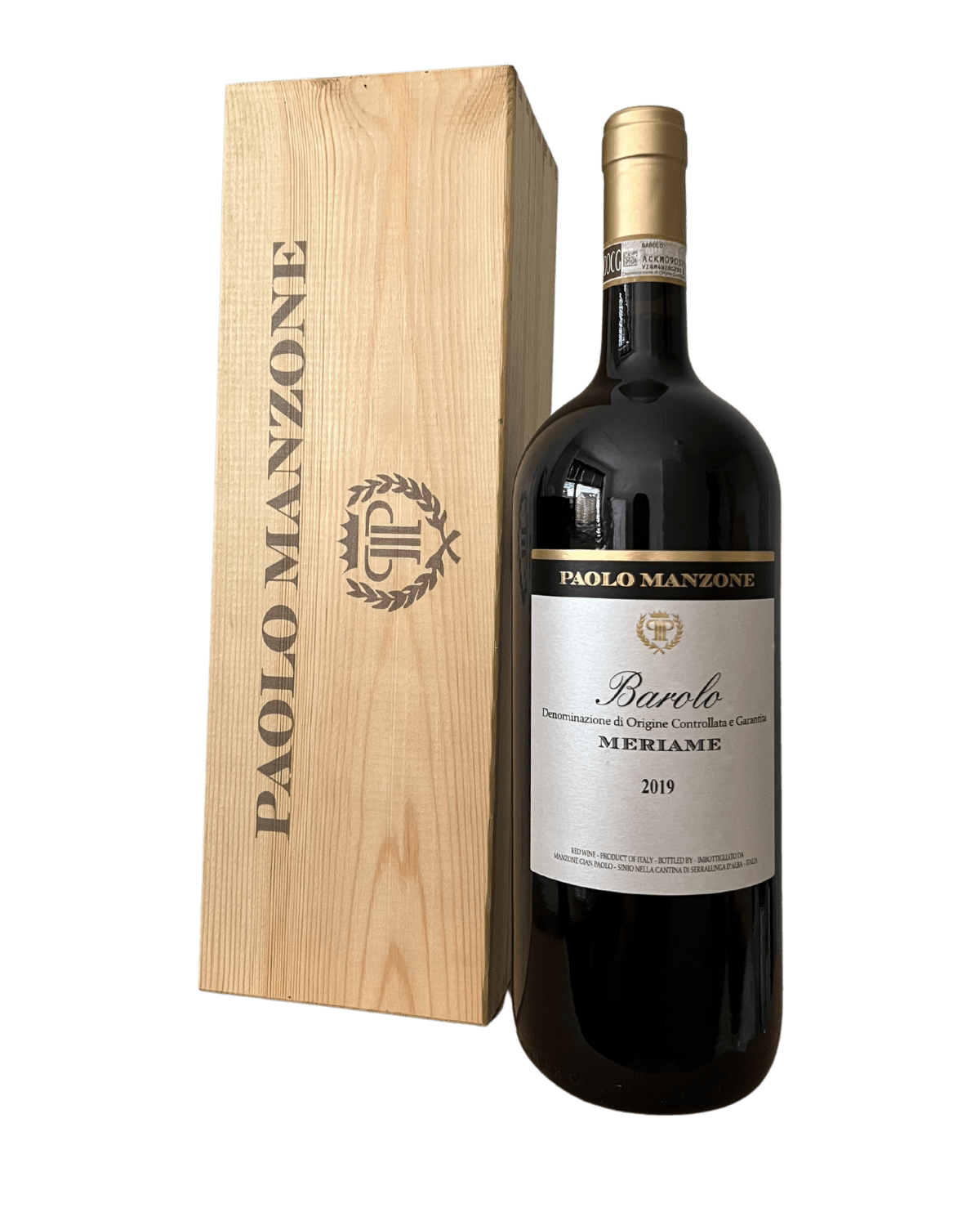 Meriame Barolo 2019 Magnum (1,5L) incl. houten wijnkist (top 50 wijn Decanter)